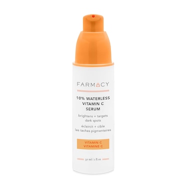 Farmacy10% Vitamin C Face Serum - Waterless Vitamin C Skin Care Serum to Brighten, Firm + Smooth Skin Texture - Enriched with Upcycled Tangerine Peel to Boost Skin's Moisture + Radiance (30ml)