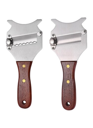 Rayyan Truffle Planer Peeler, Professional Truffle Shaver Truffle Slicer Kitchen Gadget, Metal Small Tools, for Fruit Cakes Chocolate Hard Cheese Press Food Scraper(Pack of 2)