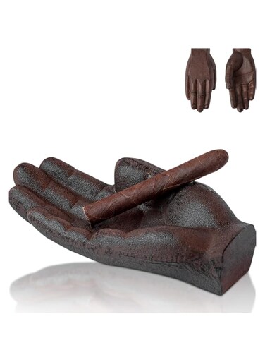 Comfify Cigar Ashtray - Cast Iron Hand Antique Ashtray - Use as Outdoor Ashtray or Indoors, Cigarette Ashtray, Cool Smokers Gift - Ideal Gift for Fathers - Decorative Ashtray by
