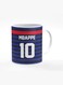Designer Printed Coffee Mug with Heavy Duty Handle 11oz Ceramic Personalised Gift Mugs Cup [Microwave Safe &amp; Dishwasher Proof] -Football Team - France Player Name - Mbappe