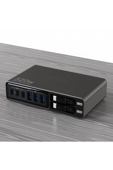 GaN Charging Station PD 100W Multi-Port Fast Charger for Laptops &amp; Devices