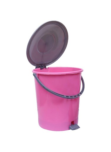 Kuber Industries Plastic Dustbin Garbage Bin with Handle, Assoted Colors,10 Liters,KUBMART06295, 31 x 28 x 28 Cm