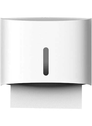 SYOSI Paper Towel Dispenser Wall Mount, Adhesive Multifold Fold Hand Towel Dispenser, for Office Bathroom Kitchen and Restaurant Disposable Hand Towels Wall Hangin (White)
