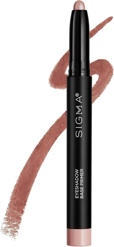 Sigma Beauty Satin Eyeshadow Base Primer, Long Wear, Crease Resistant, Smudge Proof &amp; Blendable Vegan Cream Crayon Stick With Built-In Sharpener, 1.14 G, Sorbet