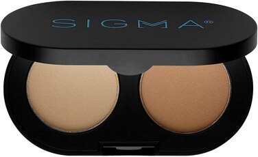 Sigma Beauty Colour + Shape Brow Powder Duo For Defined Eyebrows, Long-Wear Vegan Beauty, Smooth &amp; Lightweight Formula, Soft Natural Look, Light