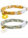 KASTWAVE Cat Collars, Adjustable Pet Collar, Cute Flowers Bell Safety Buckle Necklace for Domestic Kitten Small Dogs 2Pcs