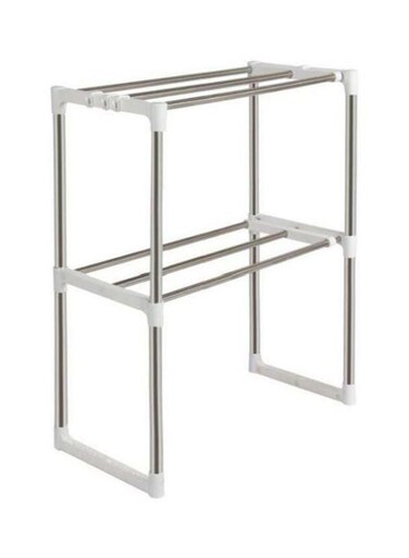 Adjustable Microwave Kitchen Rack Silver