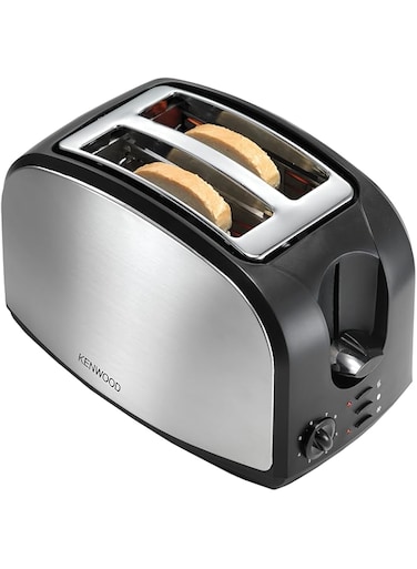 KENWOOD Toaster 2 Slice Bread Toaster with Adjustable Browning Control, Removable Crumb Tray for Easier Cleaning, Automatic Pop Up, Defrost, Warm &amp; Cancel Function TCM01.A0BK Black/Silver