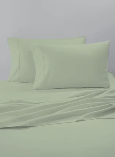 East 2-Piece Pillowcase set   Soft 400 TC Sateen Cotton Material   Light Green Desert Sage Color   2 Pillowcases 50 cm x 75 cmBundle