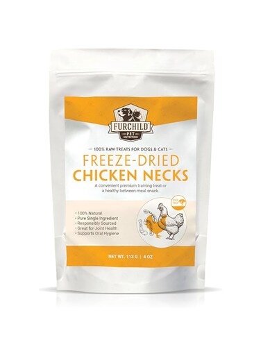 Furchild Pet Nutrition   Freeze-dried Chicken Necks for Cats and Dogs