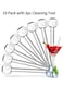 10-Pack Short Glass Straws (10cm) - Breakproof Reusable Mini Straws for Cocktails &amp; Herbs - with 3 Brushes