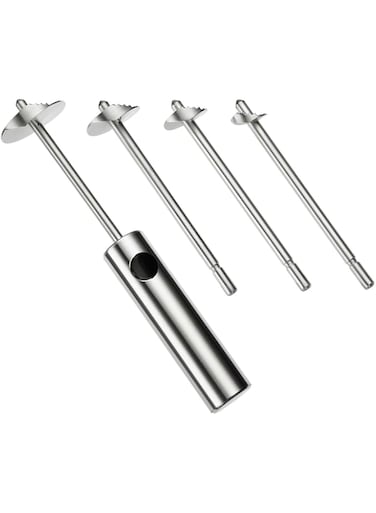 LURCH Germany Stainless Steel Vegetable Drill, Corer and Spiralizer with Handle Set (Attila Hildmann Edition)
