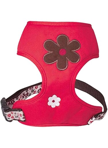 Bobby Flower Dog Harness T-Shirt, Medium, Red