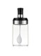 NALACAL Sauce Jar Sugar Container Glass Jar Combination Spoon with Lid Canisters Storing Seasoning Spices Salt Sugar for Kitchen Counter Food Storage with Decorative Sticker 9.7oz / 280ml