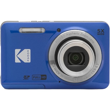 Kodak PIXPRO FZ55 Digital Camera, 2.7&quot; LCD, 16.35 MP Sensor, 5x Optical Zoom, 1080p Full HD Video, 28mm Wide Angle Lens, Face, Smile, Blink &amp; Pet Detection, Digital Image Stabilization, Blue