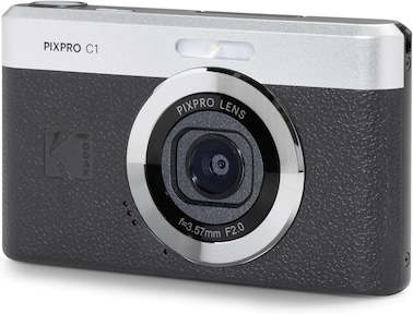 KODAK Pixpro C1 &ndash; Ultra-Compact Digital Camera, 13MP BSI CMOS, 4X Zoom, 2.8" LCD Screen, LED Flash, Built-in Battery - Black