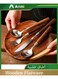 4Pcs Wooden Flatware Set, Natural Walnut Wood Style Handle Silverware Set, 304 Stainless Steel Flatware Cutlery Set, Dinnerware Set