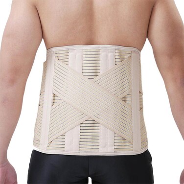 Olympa Breathable Back Support with Stays Beige Small OWB-514