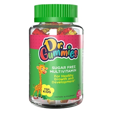 Dr. Gummies Kids Sugar Free Multivitamin Gummies For Healthy Growth and Development, Orange flavour, Pack of 60's