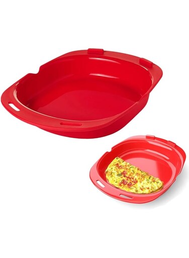 Big Bargain Store Non-Stick Microwave Egg Cooker, Silicone Omelette Maker, Microwave Egg Poacher for Quick and Healthy Breakfast, High Temperature Resistant, Dishwasher Safe, Safe and Easy to Clean.