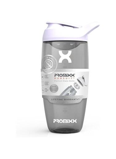 Promixx Pursuit Protein Shaker Bottle - Premium Shaker for Protein Shakes - Lifetime Durability, Leakproof, Odourless - 700ml / 24oz (Arctic White)