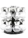 16-Piece Spice Rack Set Black/Clear/Silver standard