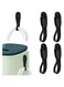 Cord Organizer for Appliances, 4 Pcs Self-Adhesive Silicone Cord Holders, Cable Bundlers for Air Fryer, Toaster, Mixer &amp; Coffee Maker (Black)