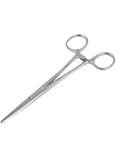 WUWYOUWL Hemostat Forceps, Stainless Steel Dog Cat Pet Scissors Ear Hair Clamp Fishing Scissors Tools (12.5cm Straight)