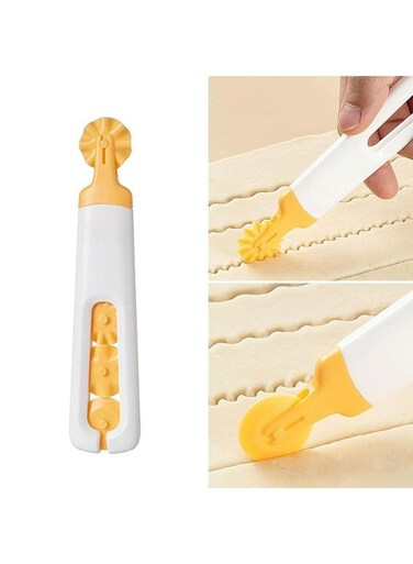 Edge Cutting Roller for Professional Baking and Dough Pastry Edge Design with Ergonomic Handle for Easy Use and Kitchen Utensils