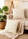 Ramadan Tufted Pillow Covers 18x18 inch Set of 2 Beige Embroidery Throw Pillow Covers Ramadan Eid Mubarak Cushion Covers Moon and Star Decorations for Home Couch Sofa Outdoor
