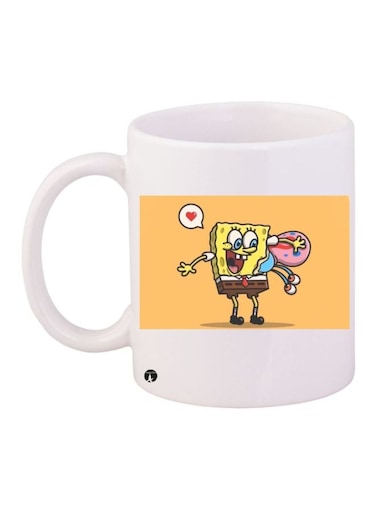 SpongeBob Printed Coffee Mug White/Yellow/Pink