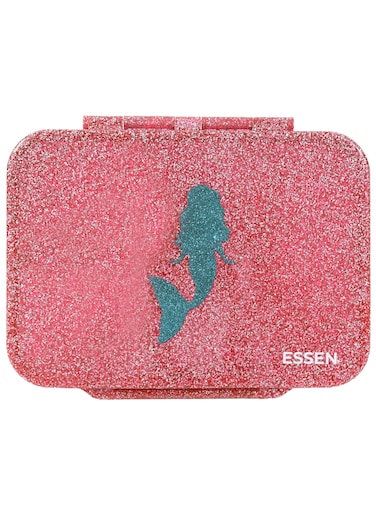 Essen Tritan Bento Lunch Box for Kids Girls - Pink Glitter Mermaid