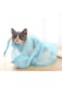 GMWARDDF Cat Bathing and Nail Trimming Shower Bag，Adjustable Multifunctional Cat Bathing Bag,Blue Pet Care Accessory