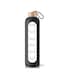ELECDON 32 Oz Borosilicate Glass Water Bottle with Time Marker Reminder Quotes, Leak Proof Reusable BPA Free Motivational Water Bottle with Silicone Sleeve and Bamboo Lid