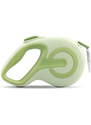 TERRIFI Retractable Dog Leash, 360&deg; Tang-free Inlet, Ergonomic Handle, Quick-Lock System, Ideal for Up to 44lbs Capacity Small to Large Dogs, One-Handed Brake for Running Walking, Green