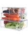 Refrigerator Organizers,Made With Premium Quality Acrylic Glass-Proof Durable Food Container, Lunch Box, Fruit, and Salad &ndash; Kitchen, Fridge, Pantry (Set 7)