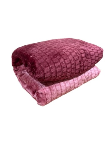 G H Super Soft Flannel Plush Throw Blanket &acirc;&euro;&ldquo; Grid Checked, Single Size (160x220 cm) for Bed and Sofa, Cozy and Comfortable