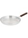 Aluminium Fry Pan Frying Pan with Wooden Handle, 28cm, RAFP14, Suitable for Dosa, Crepe, Pancake, Omellete, Chapati, Roti, Paratha Silver/Brown