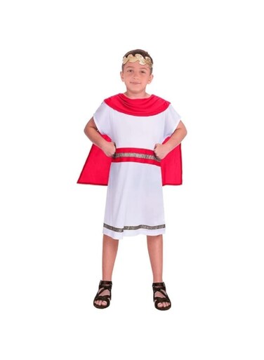 amscan - Boys Roman Caesar Red Tunic Kids Fancy Dress Costume Age: 6-12 Years