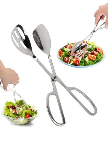 Inch Salad Tongs for Serving, Scissor Style Kitchen Tongs for Cooking for Buffet Serving Tongs for Cooking, Grilling, Salad Serving Utensils