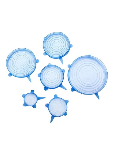 6-Piece Stretch Silicone Lids Multicolour 155grams