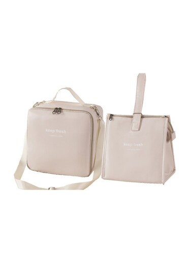 Lunch Box PU Insulated Bag 2 Piece Set, Hot &amp; Cold Insulated Lunch Bag, Lunch Bag Aluminum Foil Insulated Lunch Bag for Office/Picnic