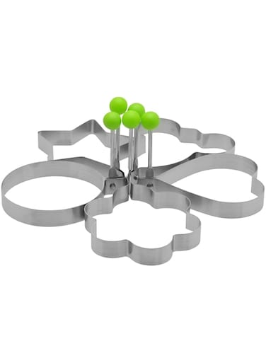 RAJ RK Baking Mould 5 Pc Set, Rntp32, Cookie Design Maker, Egg Design Maker, Dosa Design Maker, Chapati Design Maker