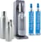 bubblebro Origin Stainless Steel Edition - Comes with 2 x 60L CO₂ Cylinders, 1 x additional 1L SS Bottle &amp; 2 x 500ML SS Bottles - Limited Edition (Metallic Grey)