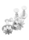 4 Piece Daisy Fondant Cake Cutter Tool White 14centimeter