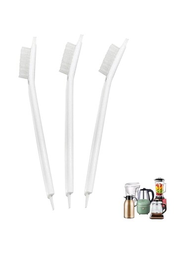 TTYGRHQ 3 PCS Fruit Juicer Machine Clean Brush, Soy Milk Maker Clean Brush, Crevice Cleaning Tool Set for Toaster Sink Tile Grout Grater Seafood, Small Cleaning Supplies Gadgets for Kitchen Appliances
