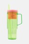 Clear Tumbler With Tea And Fruit Infuser 1180ml, Green