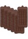 Newk Chocolate Silicone Molds, Break-Apart Candy and Energy Bar Silicone Molds, Pack of 6
