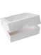 ONE MORE [15pcs]12inch White Bakery Boxes, 12x12x2.5inch Large Pie Boxes with PVC Window Natural Disposable Box for Cookie,Pack of 15 (White, 15)