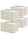 CasRmia Wardrobe Clothes Organizer，Clothes Organizer with See-through Window，Linen Storage Bins Drawer Organizers for Clothing with Foldable and Washable Design Equipped Dust-Proof Cover (Beige)